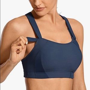SYROKAN Women's Front Adjustable Sports Bra